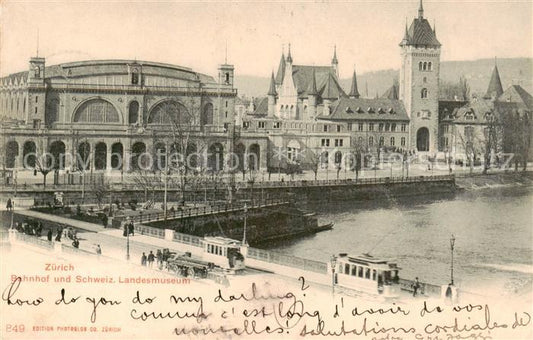 13796312 Gare de Zuerich ZH et Musée national suisse Zuerich ZH