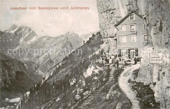 13796852 Weissbad IR Berggasthof Aescher Seealpsee Altmann Alpes appenzelloises