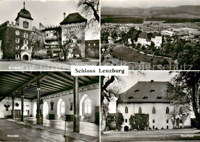 13797180 Lenzburg AG Schloss Schlosshof Salle des chevaliers Maison du chevalier Vue aérienne de Lenzbourg