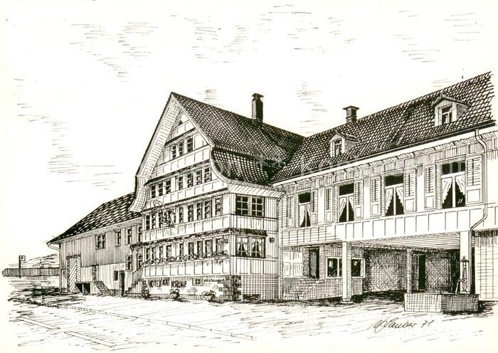 13797196 Schoenengrund AR Hôtel Restaurant Krone Dessin Artiste Carte Schoen