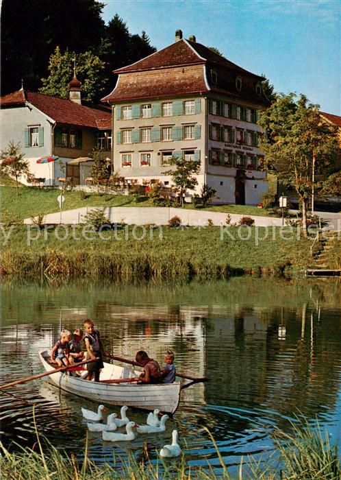 13797551 Magdenau Botsberg Flawil SG Landgasthof Roessli Bord de la rivière près de l'étang d'Ent