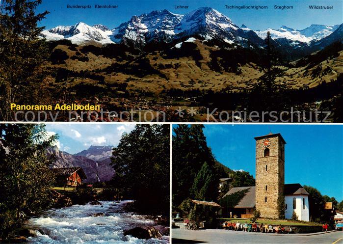 13797606 Adelboden BE Panorama Berner Oberland Engstlige Bach Kirche