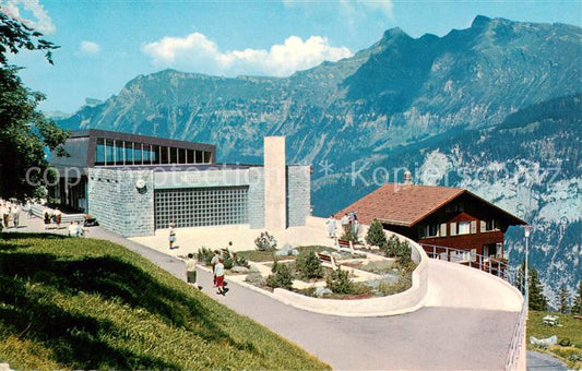 13795503 Muerren BE Bahnhof Muerrenbahn mit Maennlichen Tschuggen Lauberhorn