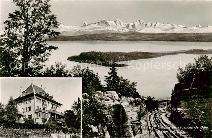 13795932 Preles Praegelz BE Basler Ferienheim Panorama Bahnstrecke