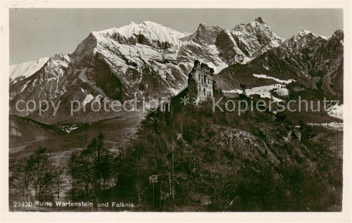 13795944 Ragaz Bad SG ruines Wartenstein et Falknis