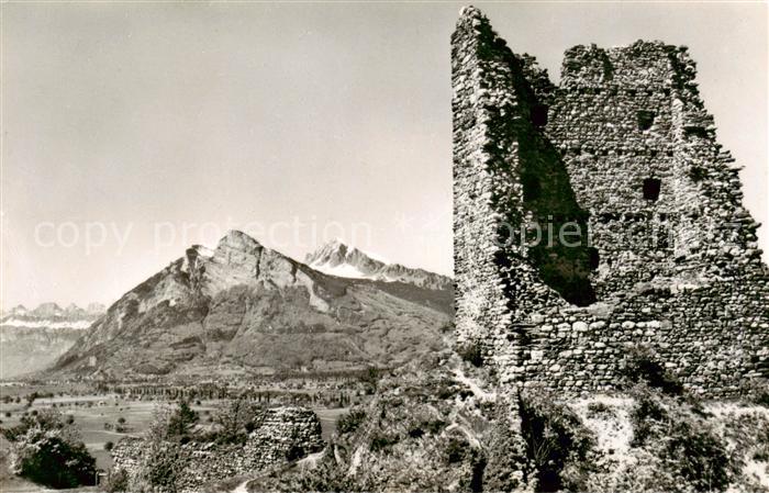 13795951 Freudenberg Bern Ruine Freudenberg Blick auf Churfirsten Gonzen und Alv