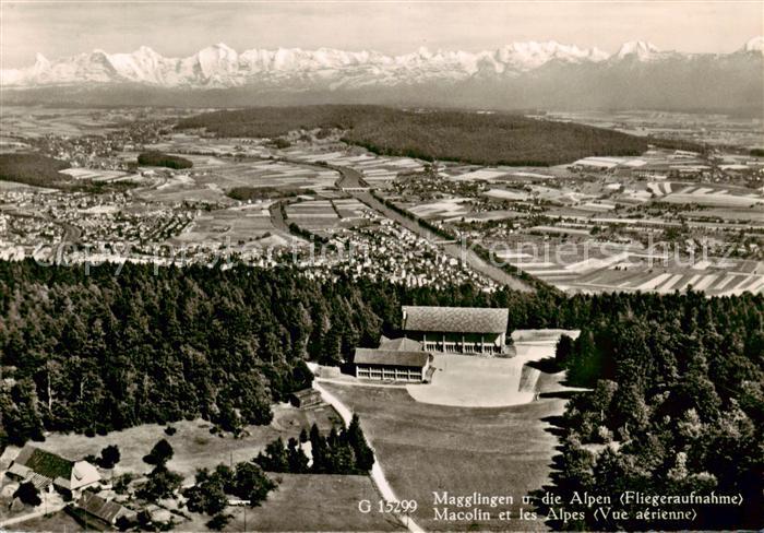 13796110 Magglingen Fliegeraufnahme mit den Alpen Magglingen