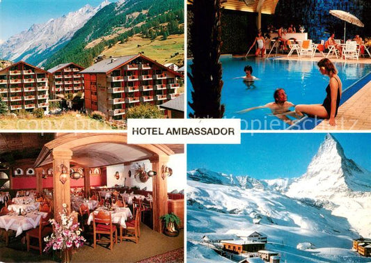 13796138 Zermatt VS Hôtel Ambassador Restaurant Piscine couverte Matterhorn Zermatt VS