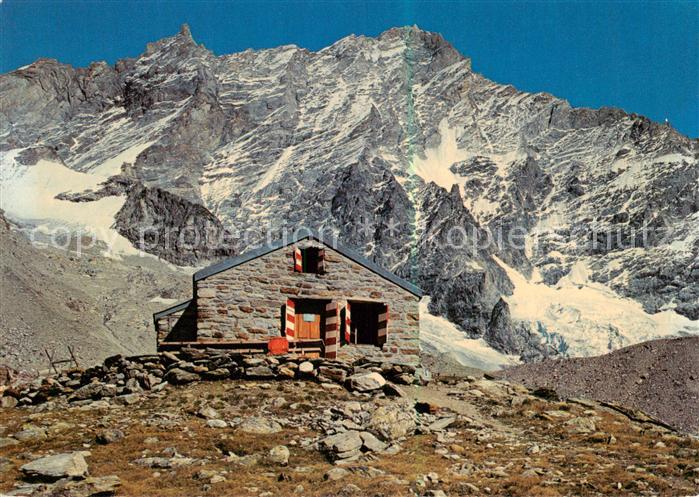 13796549 Cabane d'Ar Pitetta 2786m VS Val d'Anniviers avec le Weisshorn