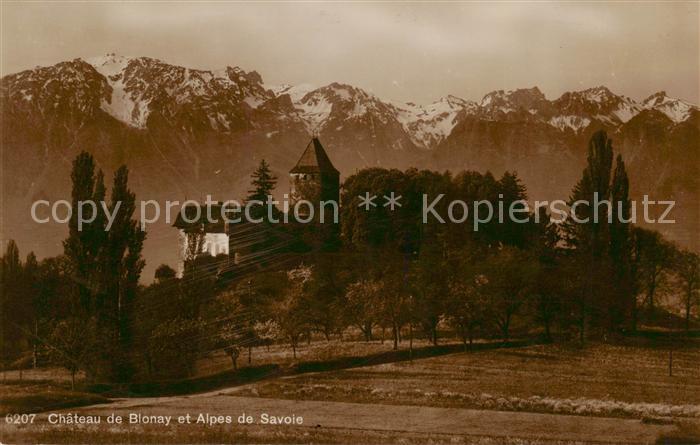 13797260 Blonay VD Château de Blonay et Alpes de Savoie