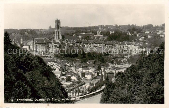 13797691 Fribourg FR Quartier du Bourg vue de Perolles Fribourg FR