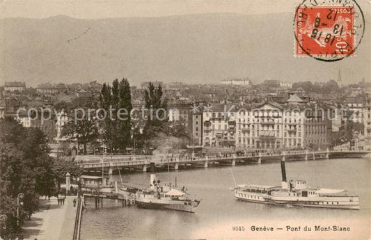 13859691 Geneve GE vapeur Pont du Mont-Blanc Geneve GE