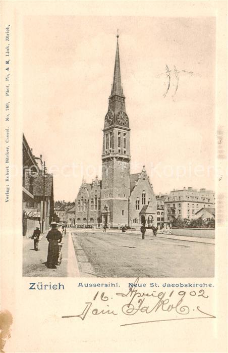 13798394 Zuerich ZH Aussersihl Neue St Jacobskirche Zuerich ZH