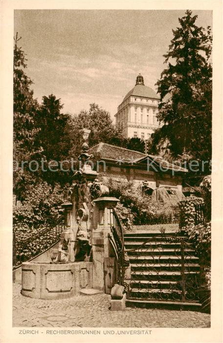 13798458 Zuerich ZH Fontaine du Rechberg et Université de Zuerich ZH