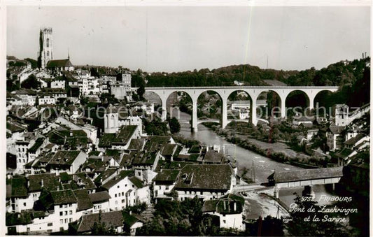 13798472 Fribourg FR Pont de Zaehringen et la Sarine Fribourg FR