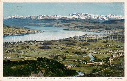 13798512 Zuerichsee ZH avec Glaernischgruppe de Uetliberg de Zuerichsee ZH