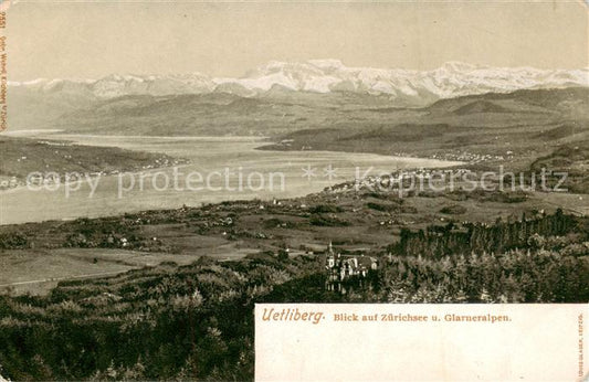 13798514 Uetliberg ZH Vue sur le lac de Zurich et les Alpes glaronaises Uetliberg ZH