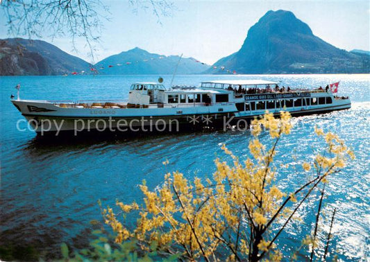 13798555 Lugano Lago di Lugano TI Monte San Salvatore navire à passagers