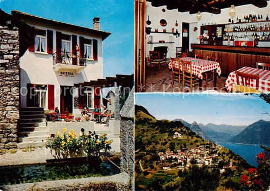 13801808 Paese-Bre  Lugano TI Osteria del Giuvann Gaststube Panorama