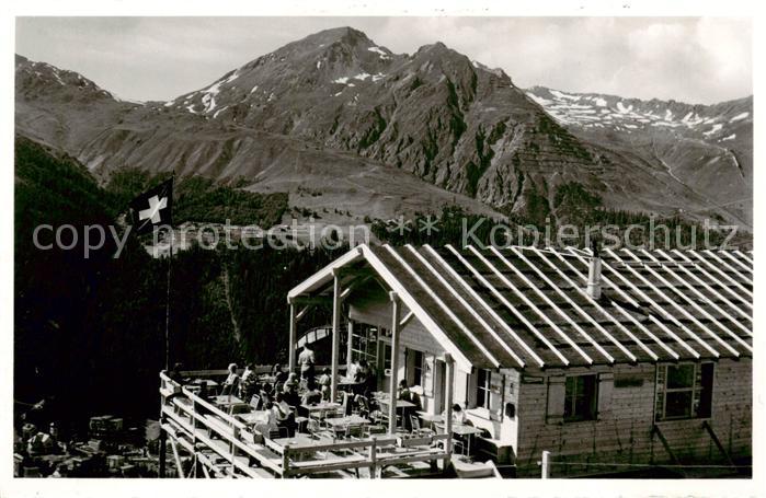 13801967 Davos GR Ischalphuette avec Strelapass et Schiahoerner Davos GR