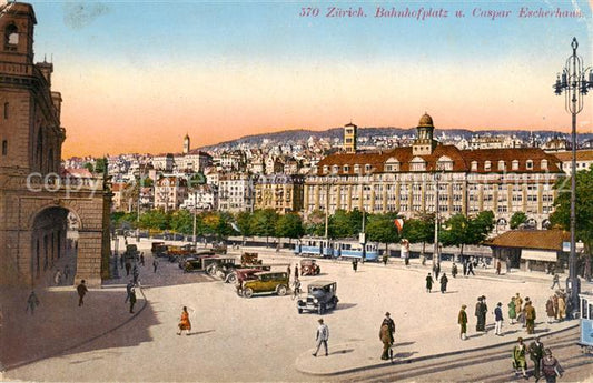 13802500 Zuerich ZH Bahnhofplatz et Caspar Escherhaus Zuerich ZH