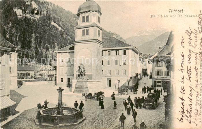 13896544 Altdorf  UR Hauptplatz Telldenkmal