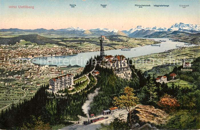 13810998 Uetliberg ZH Hôtel Uetliberg Utokulm Zuerichsee Chaîne alpine depuis les Voge