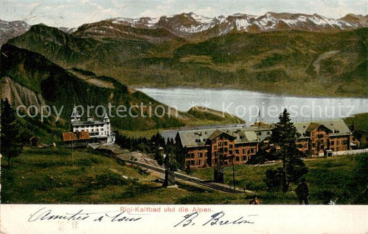 13811685 Rigi Kaltbad et les Alpes Série 47 Vitznau Rigi Bahn Vue officielle