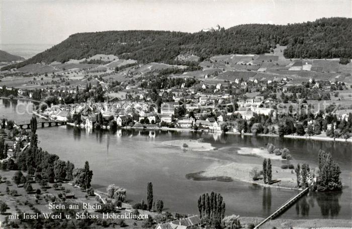 13812235 Stein Rhein SH avec l'île de Werd et le château de Hohenklingen