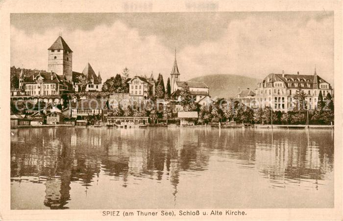 13812510 Spiez Thunersee BE Château et ancienne église Spiez Thunersee BE