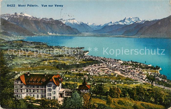 13812452 Vevey VD Mont Pélerin Vue sur Vevey Vevey VD