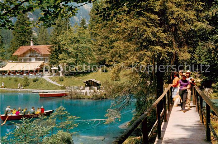 13813011 Blausee-Mitholz BE Partie du lac Holzbruecke