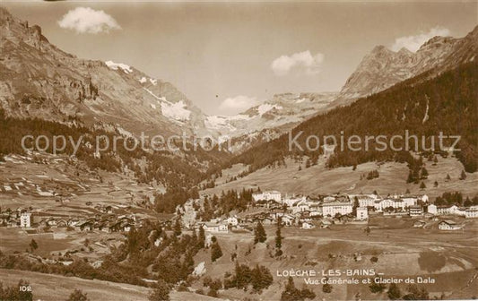 13815384 Loèche-les-Bains VS Vue Générale et Glacier de Dala