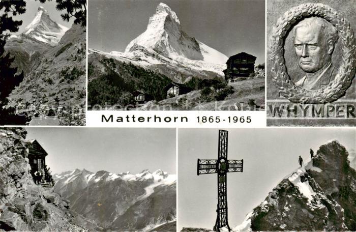 13815725 Matterhorn Mont Cervin 4478m VS Vues partielles Portrait du premier grimpeur