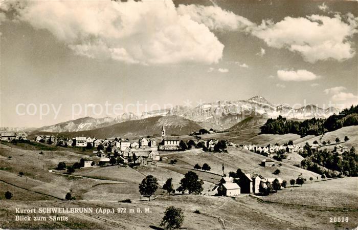 13815771 Panorama de Schwellbrunn avec Saentis Schwellbrunn