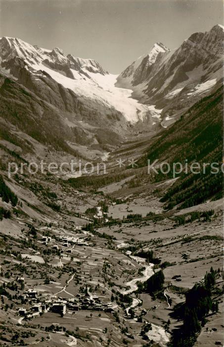 13815813 Loetschental VS avec Langgletscher Wiler Sattelhorn et Kippel