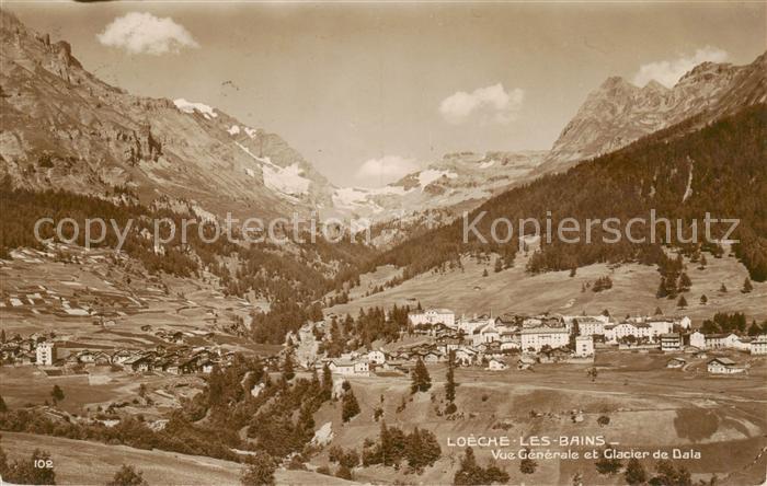 13815836 Loèche-les-Bains VS Vue générale et Glacier de Dala