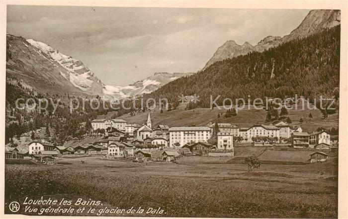 13815837 Loèche-les-Bains VS Vue générale et le glacier de la Dala