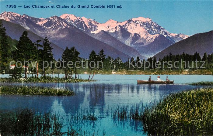 13816011 Lac Champex VS et Chaîne du Grand Combin