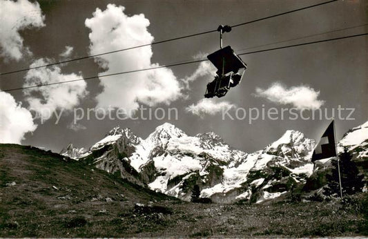 13816069 Kandersteg BE Sesselbahn Kandersteg Oeschinen Bluemlisalp und Fruendenh