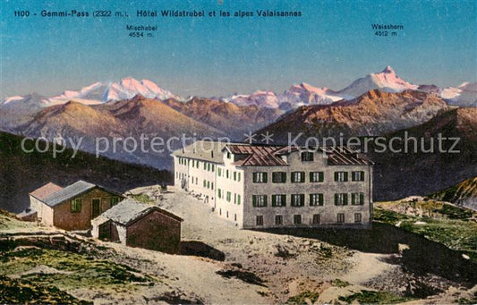 13816090 Gemmipass 2322m VS Hotel Wildstrubel et les Alpes Valaisannes Mischabel