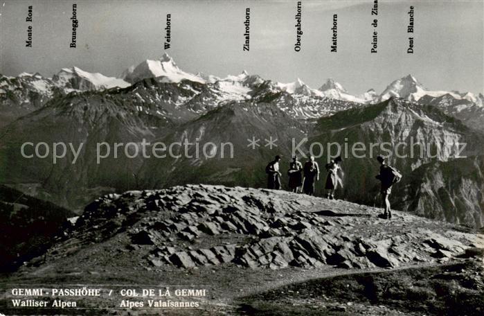 13816120 Gemmipass 2322m VS Walliser Alpen Bergsteigergruppe Blick vom Hotel Wil