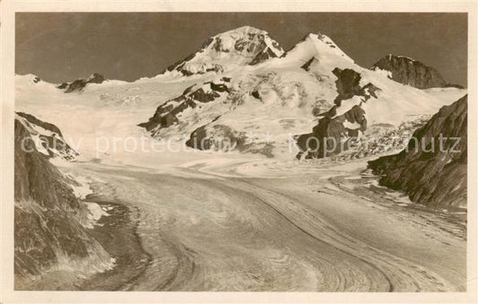 13816163 Eggishorn 2927m VS Blick auf Aletschgletscher und Moench