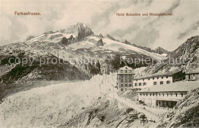 13816204 Furkastrasse UR Hotel Belvedere und Rhonegletscher