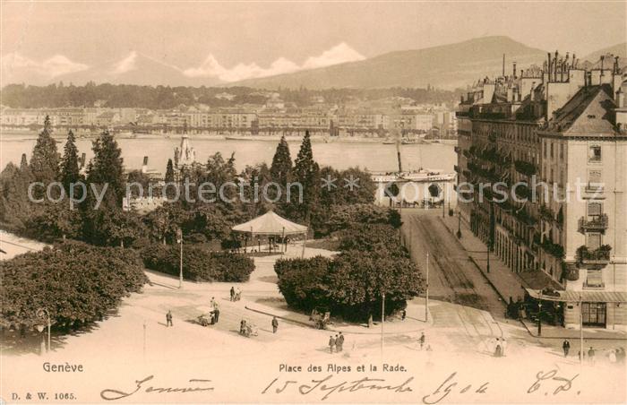 13816229 Genève GE Place des Alpes et la Rade Genève GE