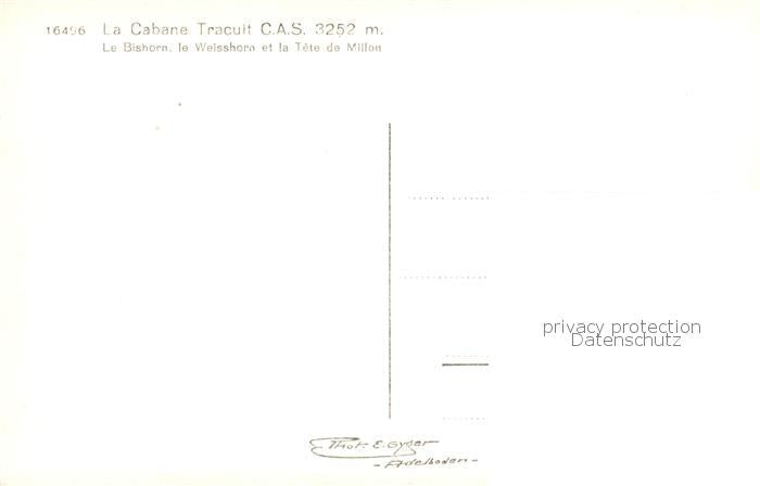 13816233 Cabane Tracuit Col de Tracuit 3250m VS Le Bishorn le Weisshorn et la Te
