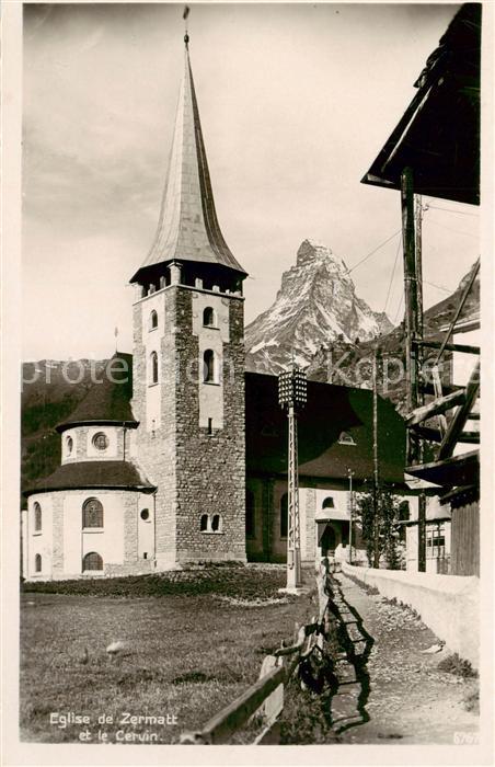 13816239 Zermatt VS Eglise et le Cervin Zermatt VS