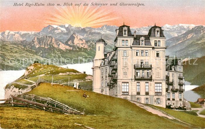 13816272 Rigi Kulm Hotel Rigi Kulm mit Schwyzer und Glarneralpen Rigi Kulm