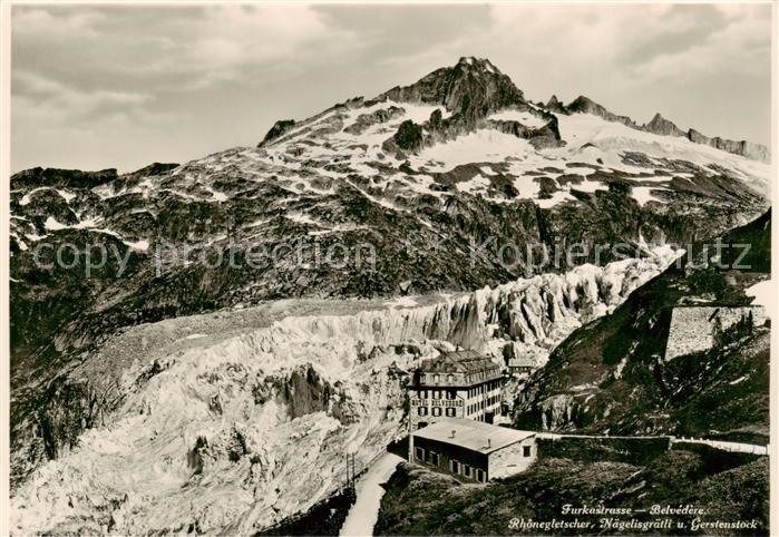 13816302 Furkastrasse UR Belvedere Rhonegletscher Naegelisgraetli und Gerstensto