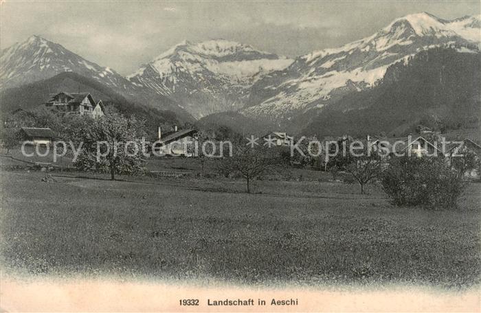 13816373 Aeschi BE Panorama Alpen Landschaft Aeschi BE